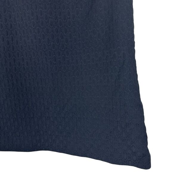 Theory Shell Jacquard Textured Navy Wool Blend Top size XS Sleeveless - Picture 6 of 10
